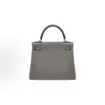 HERMES Kelly 25 Silver buckle Kelly Bag single-shoulder handbag 25 Women\'s 0L Grismeyer Cumulonimbus cloud Grey